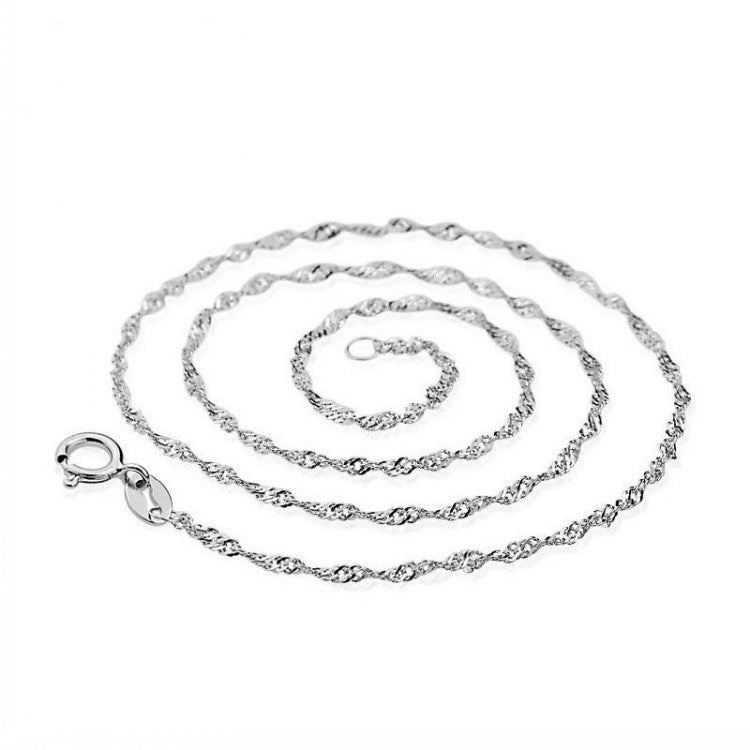 925 Sterling Silver Pendant Chain soft ladies fashion accessories pendant diamond silver jewelry Korean Korean Fashion Necklace - HD Wireless Product #5