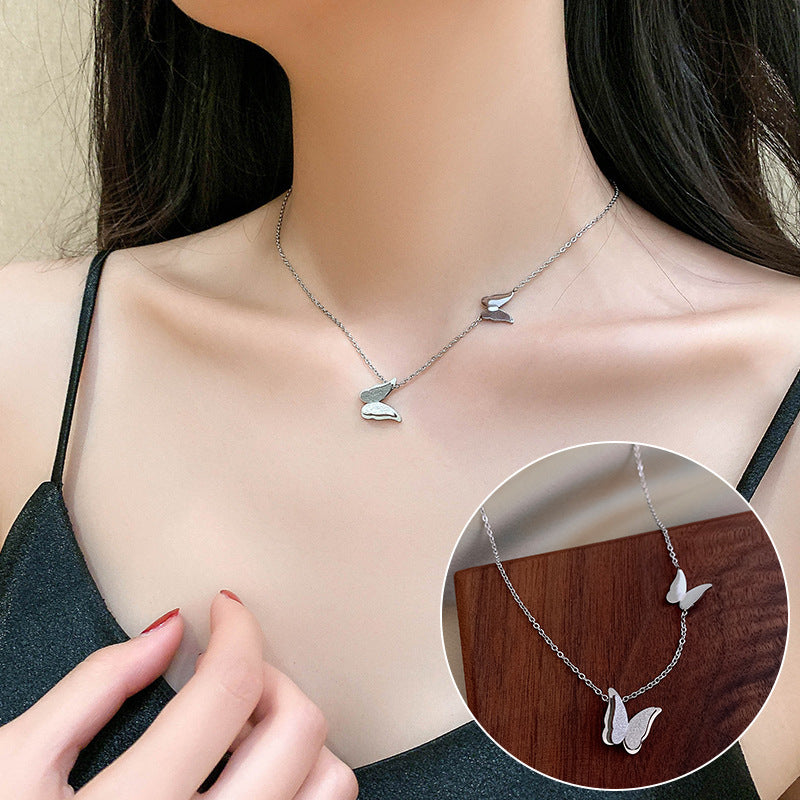 English Number Butterfly Xiaoman Waist Clavicle Necklace ffbe5597 c678 4855 9dbd bb77e2102c36