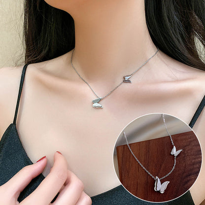 English Number Butterfly Xiaoman Waist Clavicle Necklace ffbe5597 c678 4855 9dbd bb77e2102c36