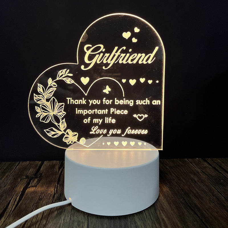 Creative 3D Night Heart Shaped Blessing Language USB Small Table Lamp ffd2cf4d 3e35 4419 8baf 467e10606bad