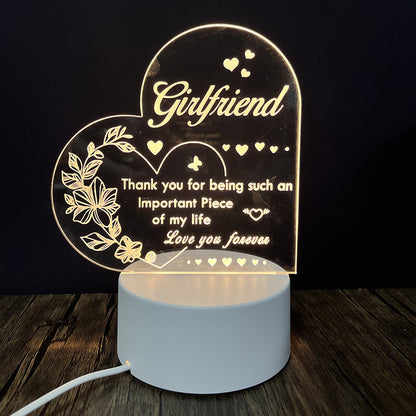 Creative 3D Night Heart Shaped Blessing Language USB Small Table Lamp ffd2cf4d 3e35 4419 8baf 467e10606bad