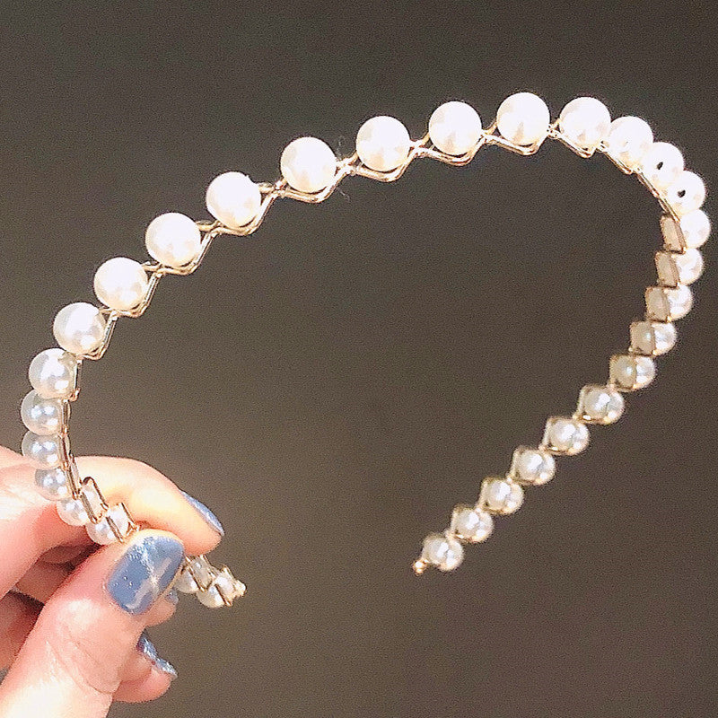 Sen Simple Pearl Thin Headband Hair Accessories Headband ffd4d1cd 9272 471f 9417 55aa2cdc1da6