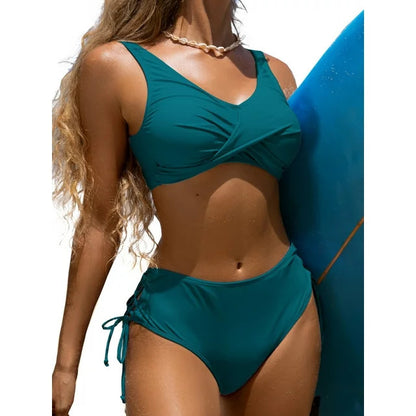 High Waist Swimsuit Split Two-piece Suit ffe72520 179f 4c87 86bd 4cd31c5734a0