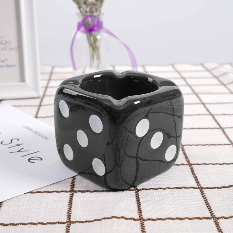 Place Dice Personalized Office Ashtray fff46434 e44b 41d6 8985 af80d83c633a